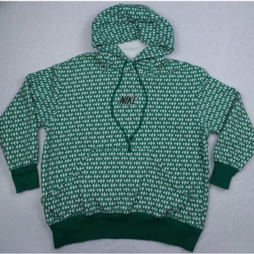 Nike Sweatshirt Womens Size Medium Green Phoenix Fleece Oversized Hoodie Pockets
